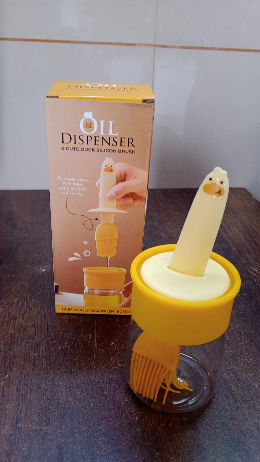 Oil Dispenser with Silicone Brush
