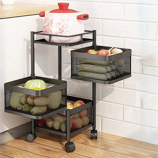 Metal Kitchen Storage Trolley
