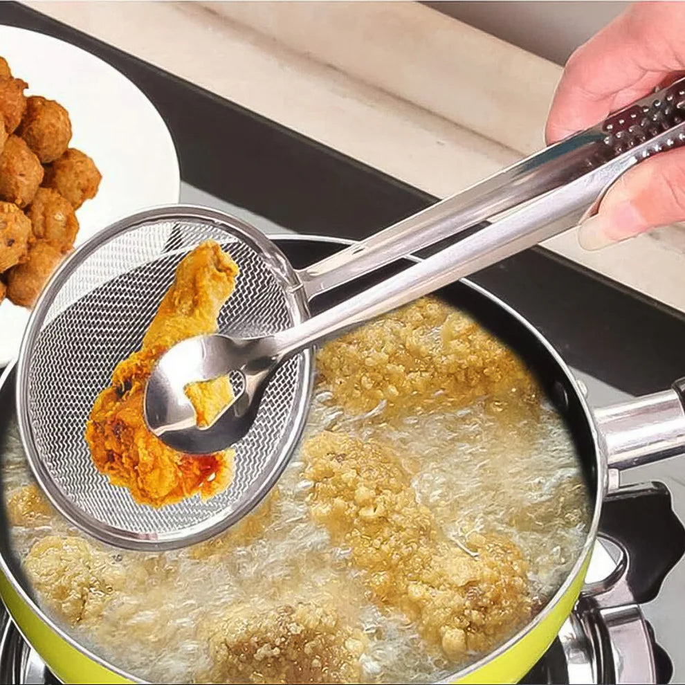 2In1 Stainless Steel Oil-Frying Spoon