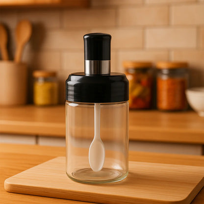 Leak-Proof Glass Spice Jar