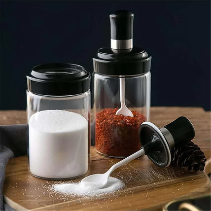 Leak-Proof Glass Spice Jar