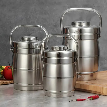 Insulated Leak-Proof Stainless Steel Lunch Box (2.2L)