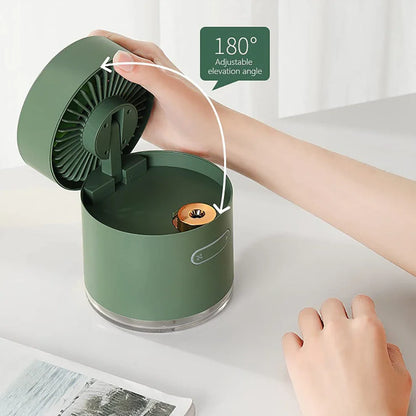 Mini Fan with Humidifier Spray