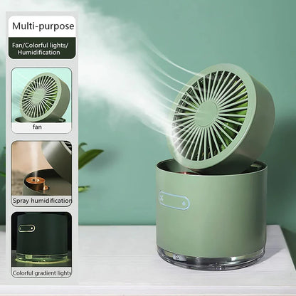 Mini Fan with Humidifier Spray