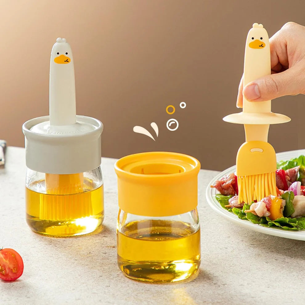 Oil Dispenser with Silicone Brush