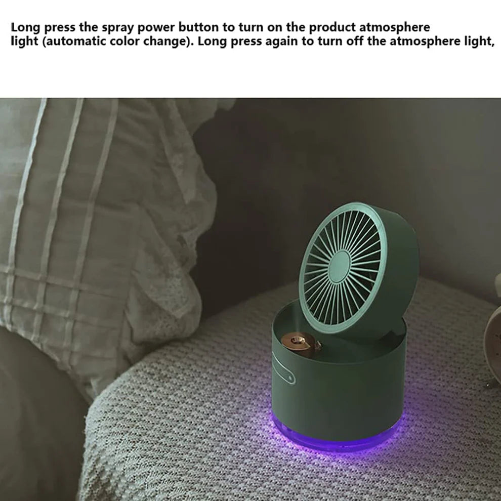 Mini Fan with Humidifier Spray
