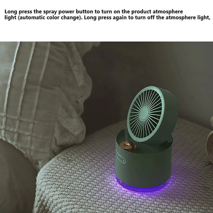 Mini Fan with Humidifier Spray