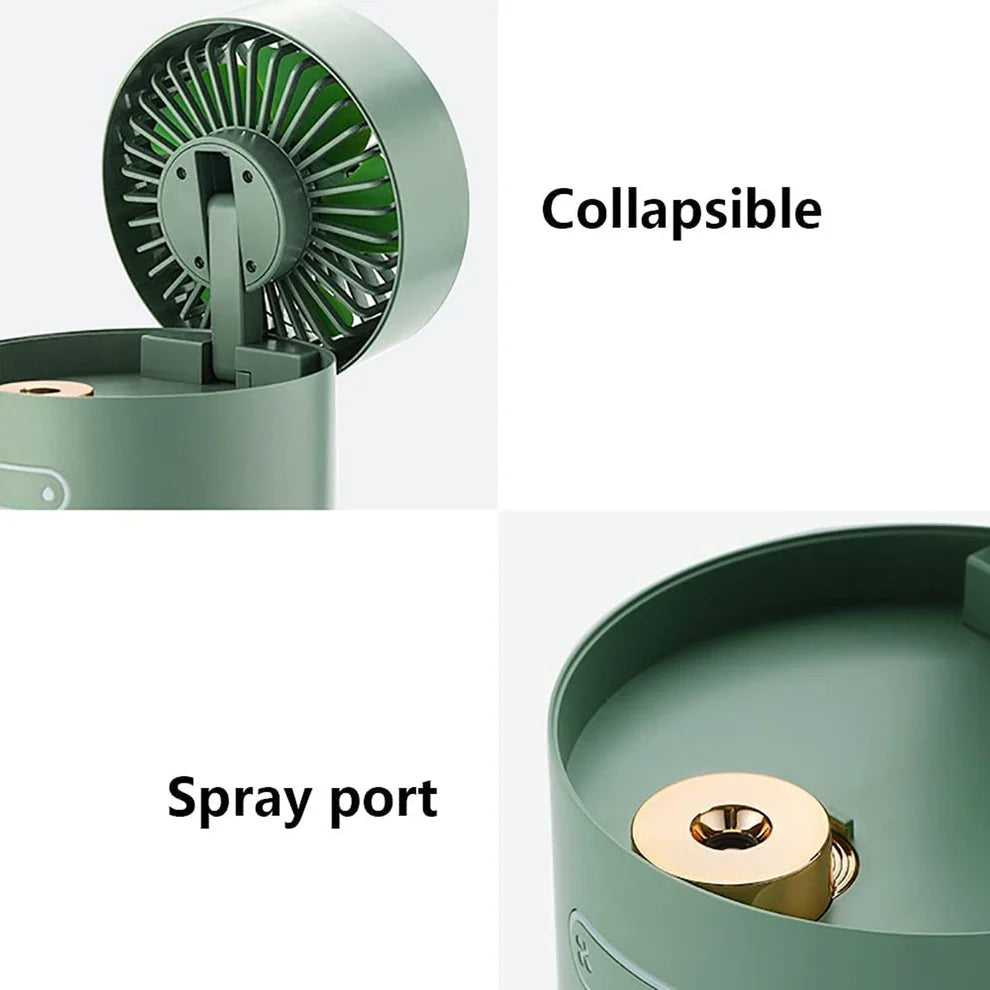 Mini Fan with Humidifier Spray