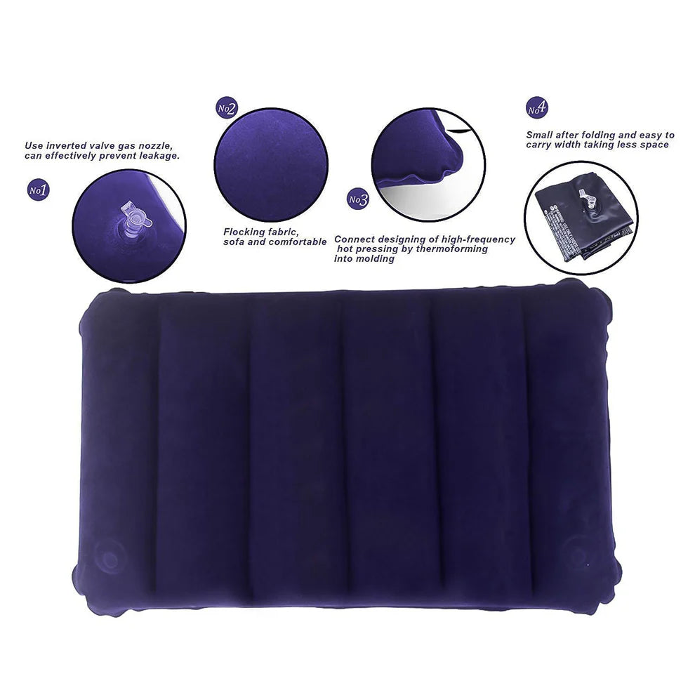 Velvet Air Inflatable Cushion (Blue)