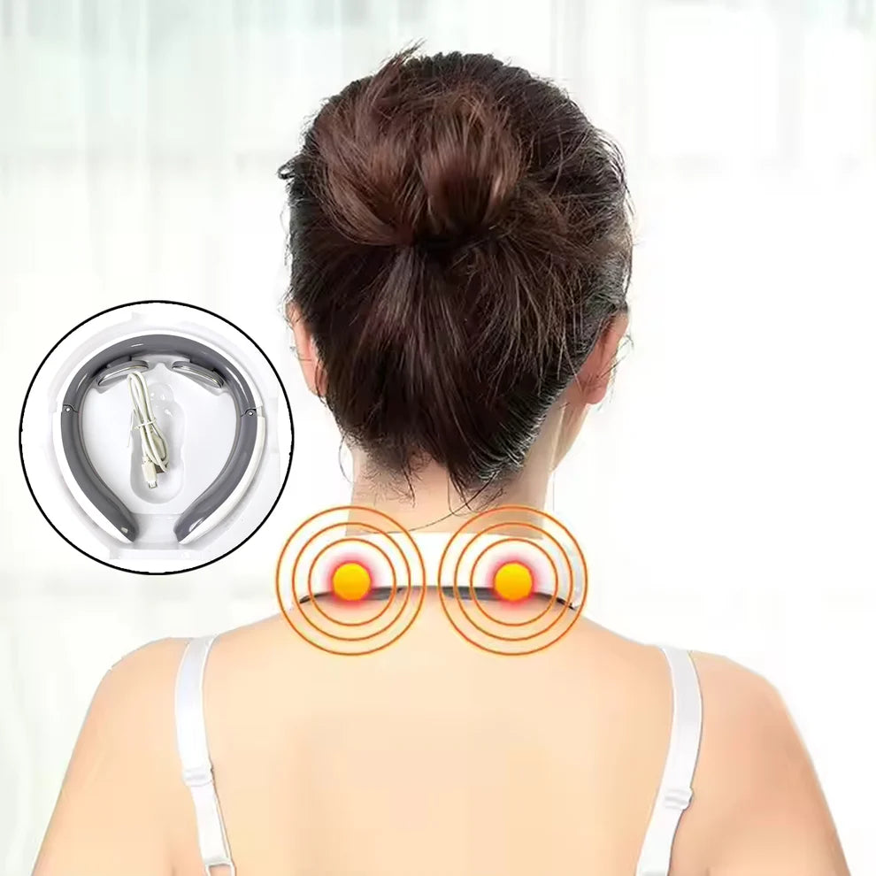 2 Heads Electric Neck and Back Pulse Massager