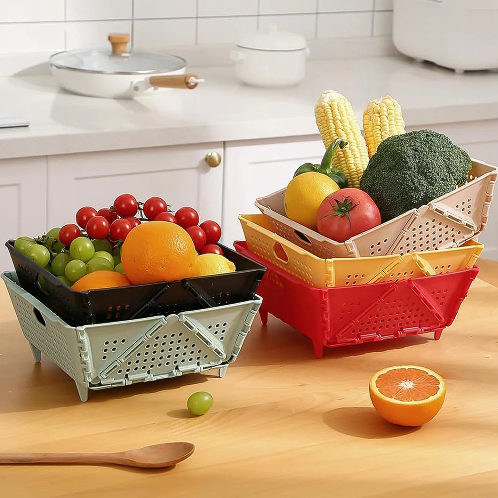 Foldable Ventilated Storage Basket