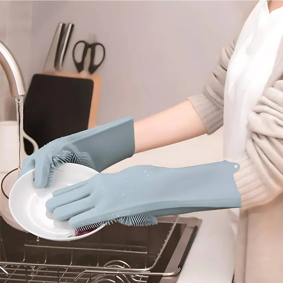 Silicone Cleaning Gloves ( 1 Pair )