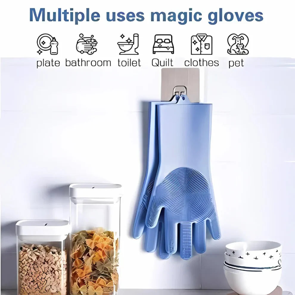 Silicone Cleaning Gloves ( 1 Pair )