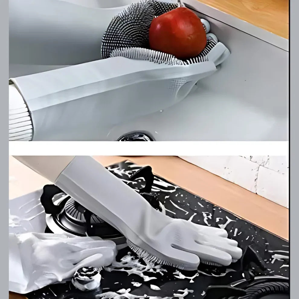 Silicone Cleaning Gloves ( 1 Pair )