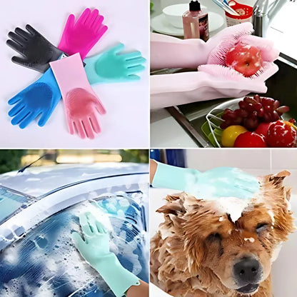 Silicone Cleaning Gloves ( 1 Pair )