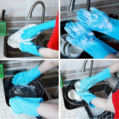 Silicone Cleaning Gloves ( 1 Pair )