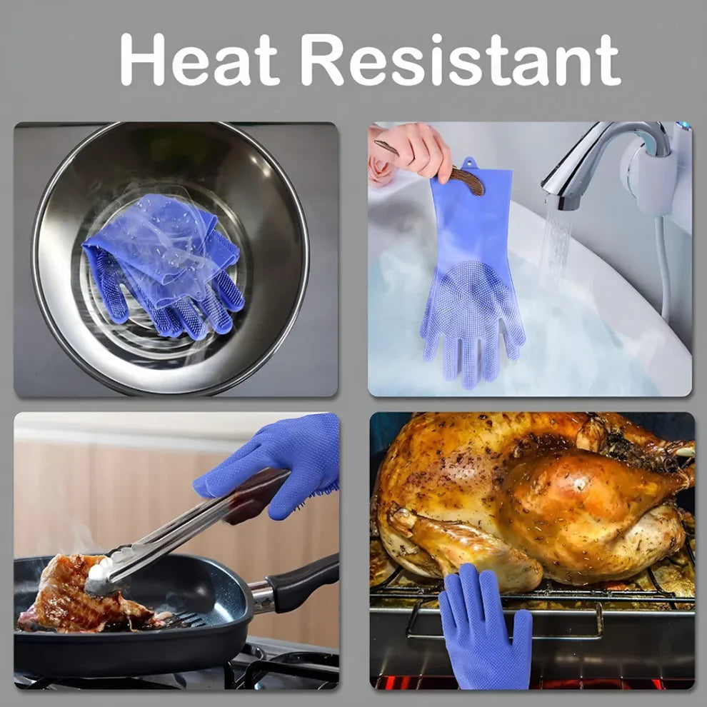 Silicone Cleaning Gloves ( 1 Pair )