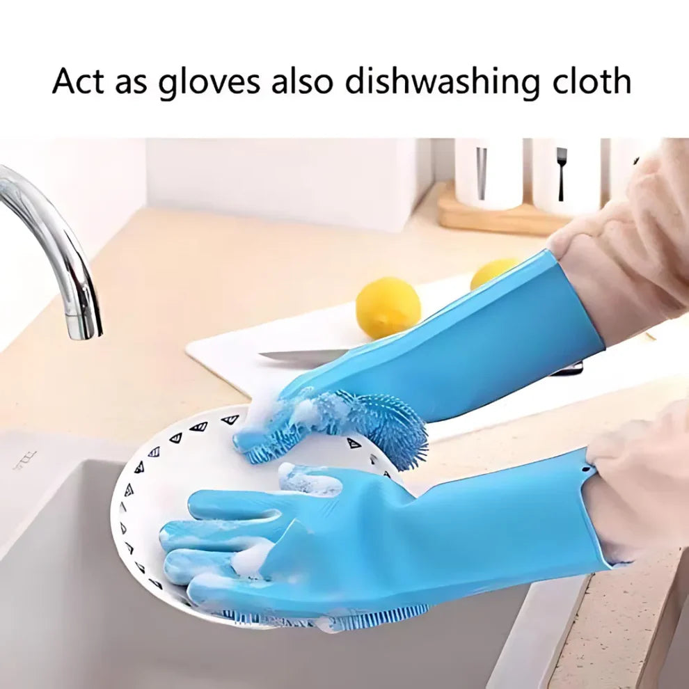 Silicone Cleaning Gloves ( 1 Pair )