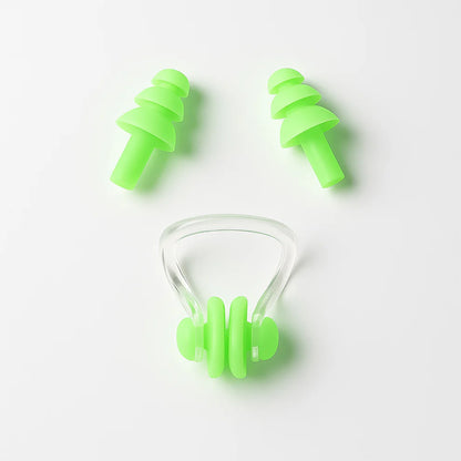 Swimming Earplugs and Nose Clip Set (3 Pc)